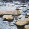 Boulders #32 (Stepping Stones), 2008, Acrylic on canvas, 24 x 30 inches.